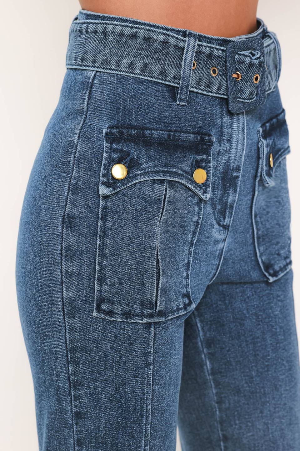 BLUE HORIZON HEIRESS DENIM PANTS - Glamourous Grace