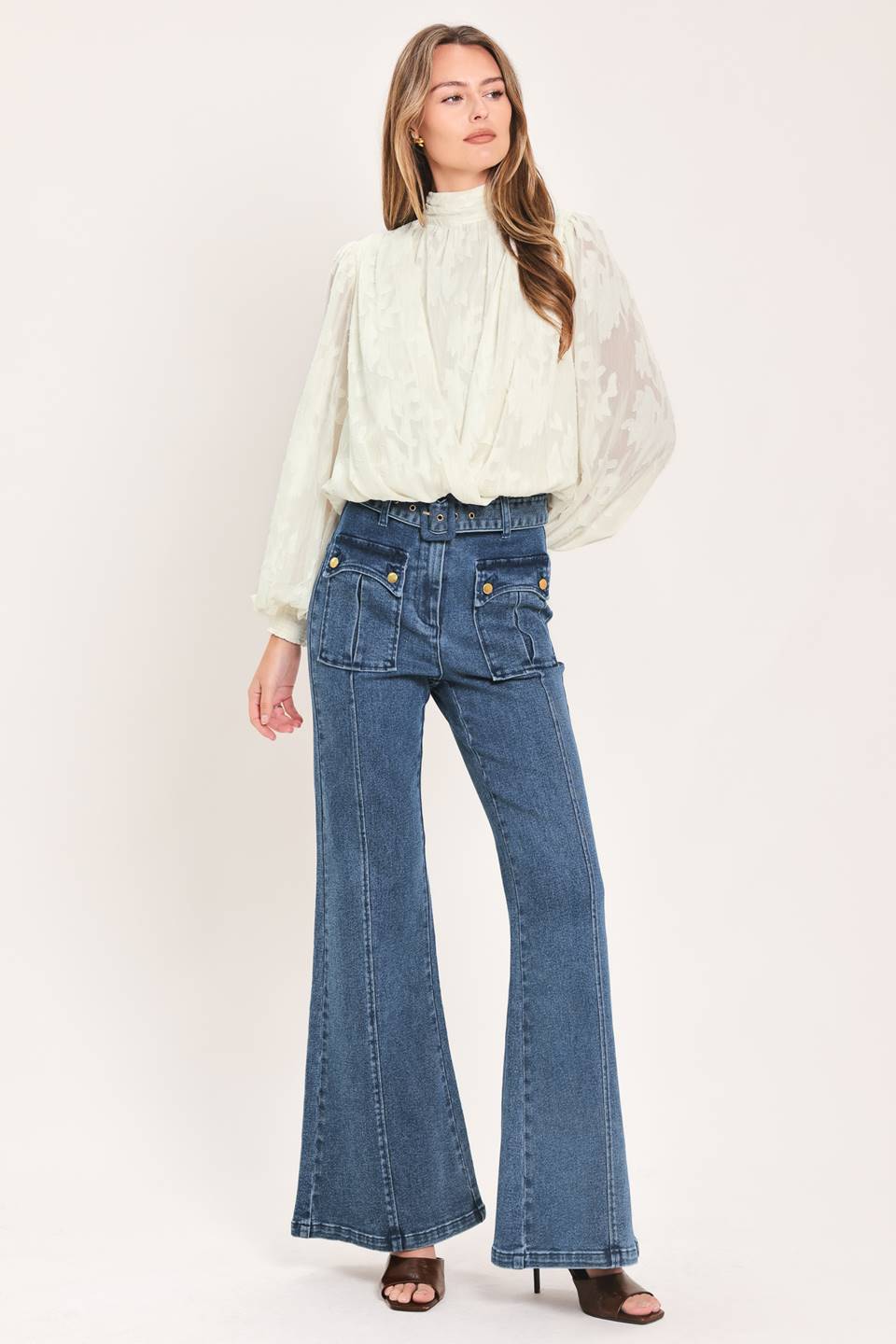 BLUE HORIZON HEIRESS DENIM PANTS - Glamourous Grace