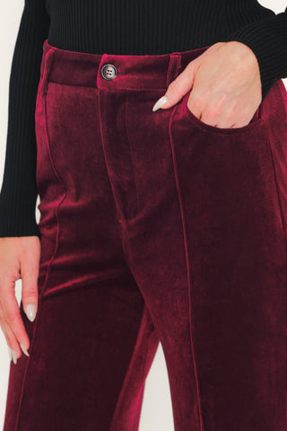 BORDEAUX EDGE BURGUNDY TAILORED PANTS