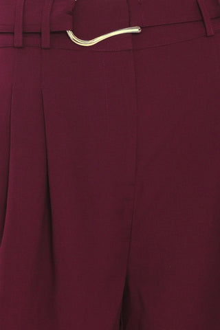 CITY CHIC BUCKLE BELTED CULOTTE PANTS