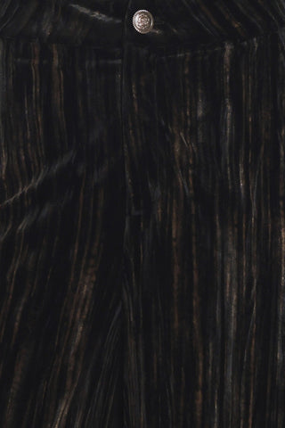VELVET CURRENT BLACK TEXTURED WIDE-LEG PANTS