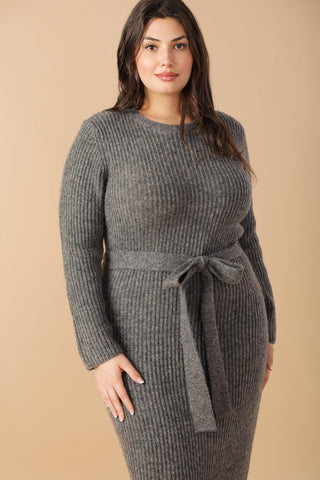 BE GOOD TO ME SWEATER MIDI DRESS - Glamourous Grace