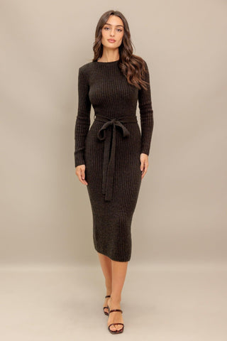 BE GOOD TO ME SWEATER MIDI DRESS - Glamourous Grace