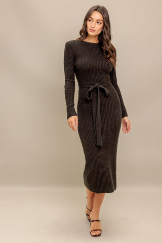 BE GOOD TO ME SWEATER MIDI DRESS - Glamourous Grace