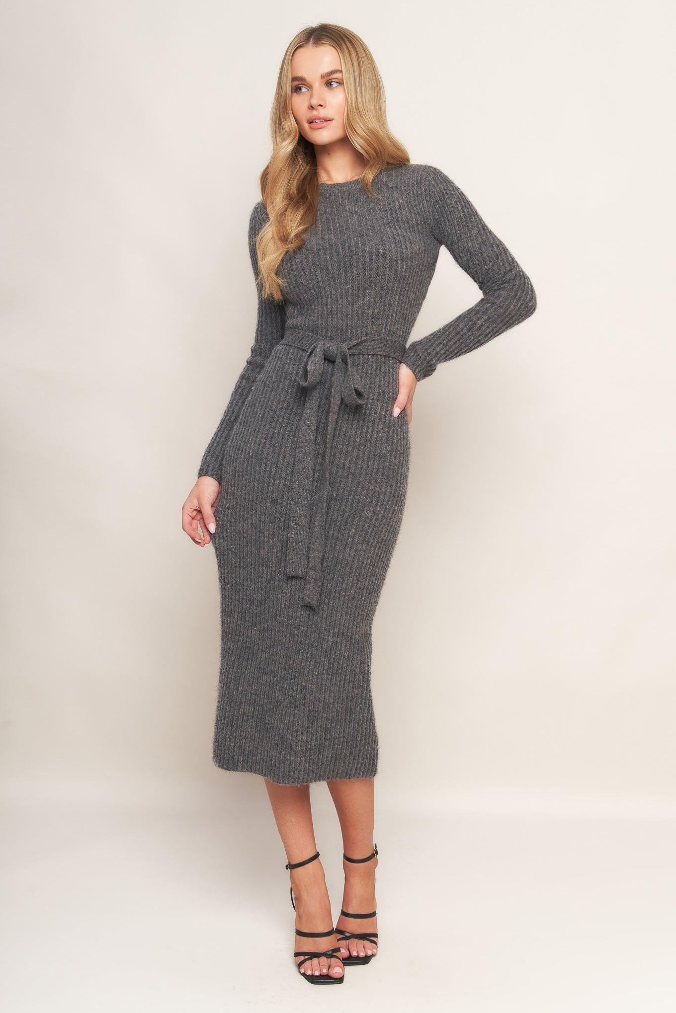 BE GOOD TO ME SWEATER MIDI DRESS - Glamourous Grace