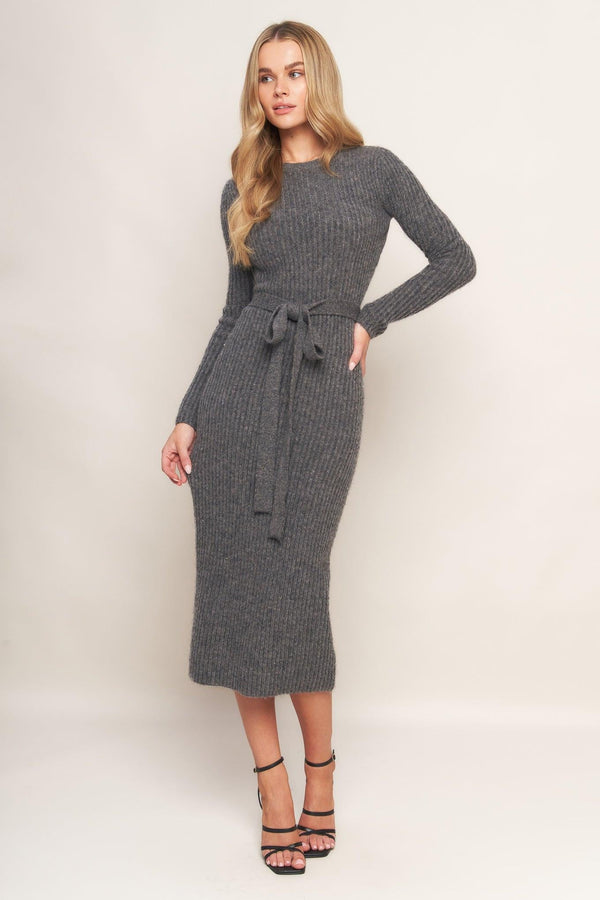 BE GOOD TO ME SWEATER MIDI DRESS - Glamourous Grace