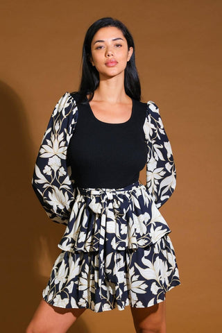 ALL MY LIFE SWEATER WOVEN MINI DRESS - Glamourous Grace
