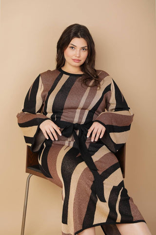 PUT ON A SMILE MIDI SWEATER DRESS - Glamourous Grace