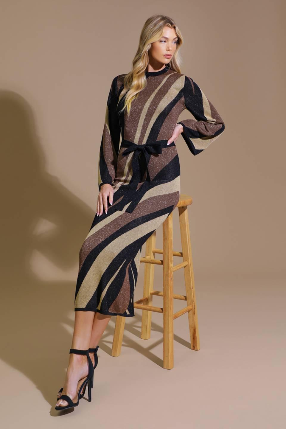 PUT ON A SMILE MIDI SWEATER DRESS - Glamourous Grace