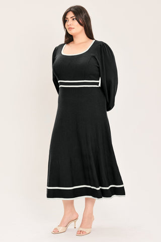 CEDAR LINE ELEGANCE SWEATER MIDI DRESS