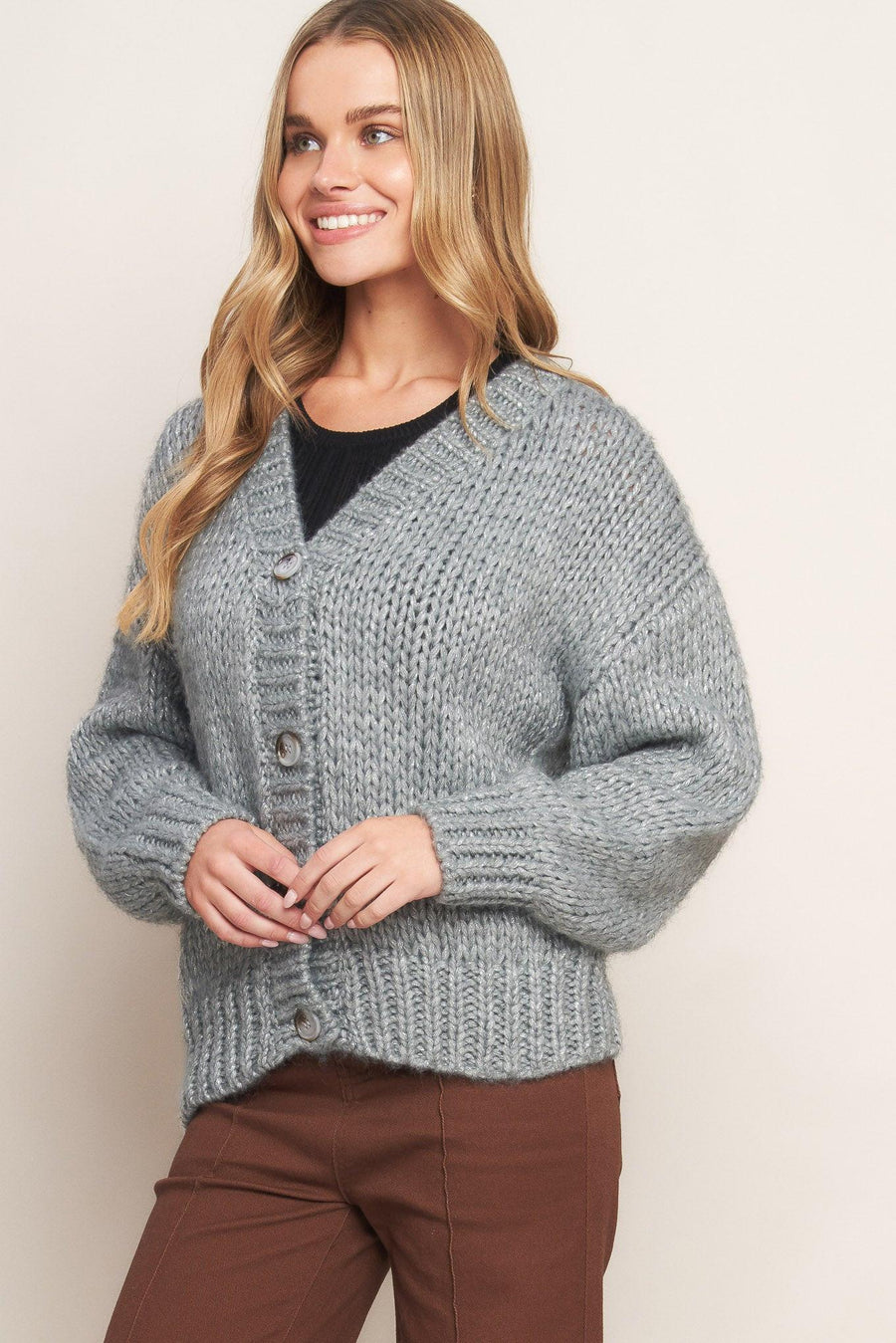 WEEKEND WARMTH SWEATER KNIT CARDIGAN - Glamourous Grace