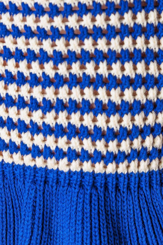 OUT WEST BLUE SWEATER KNIT TOP - Glamourous Grace