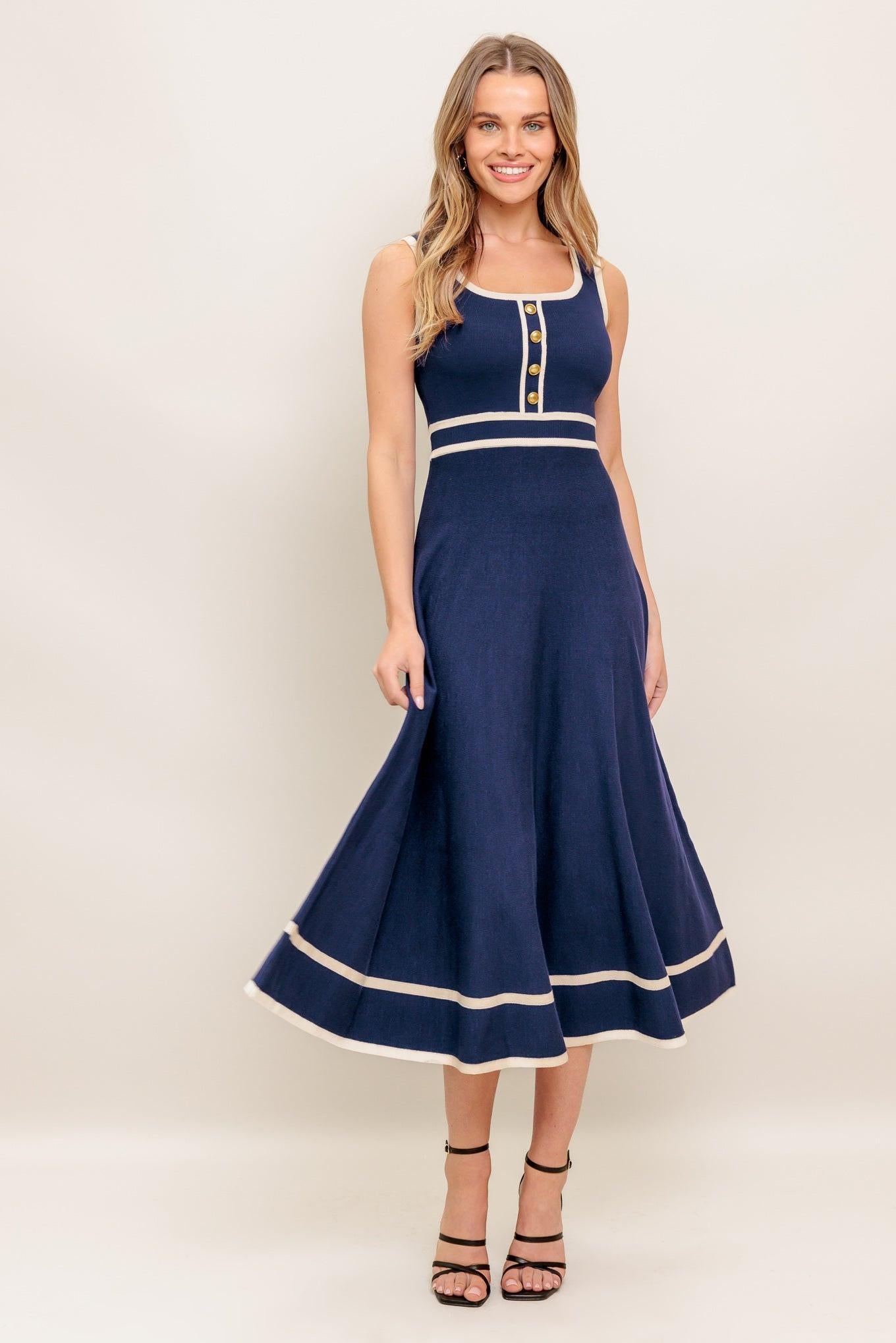 DREAMY DAISY KNIT MIDI DRESS - Glamourous Grace