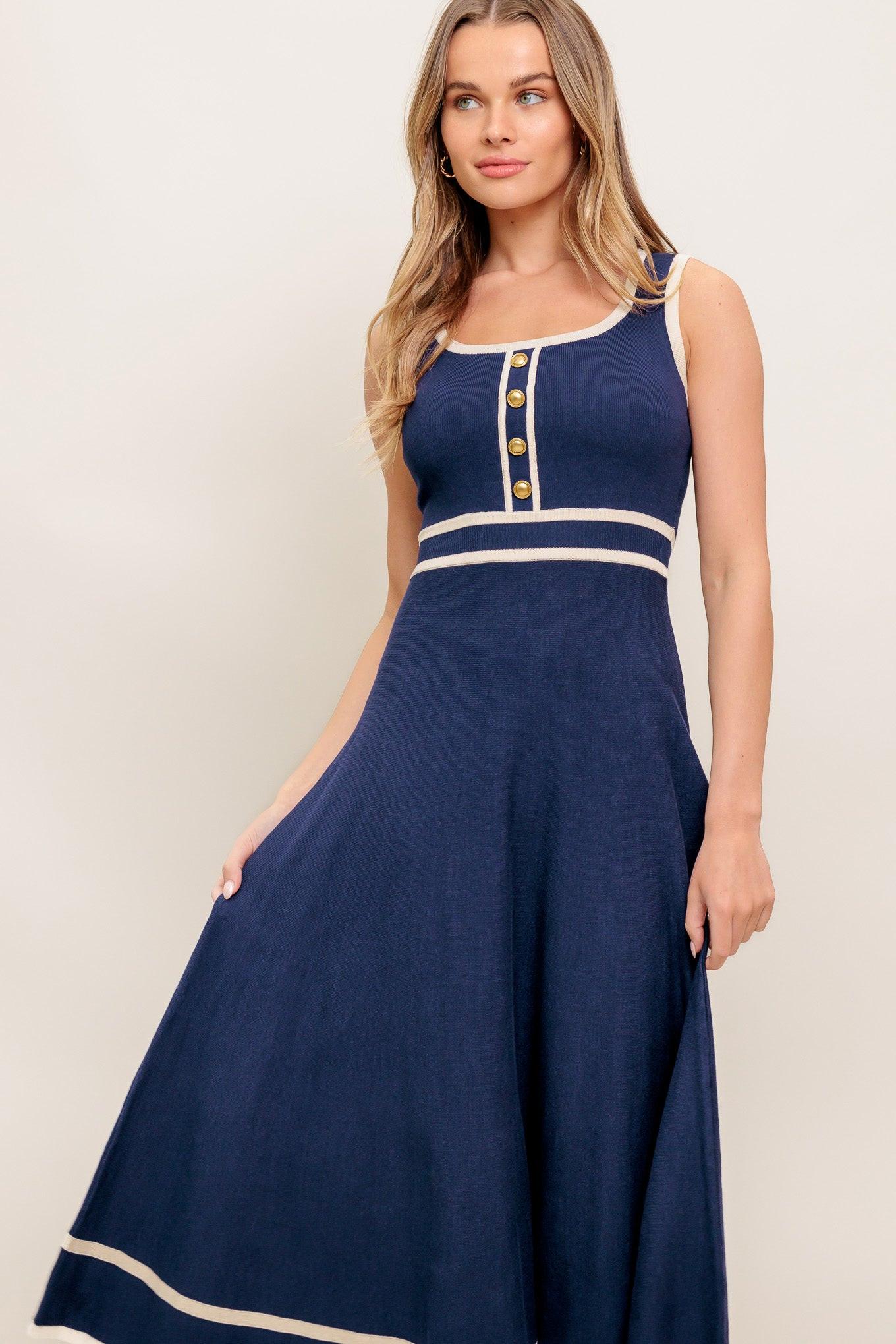 DREAMY DAISY KNIT MIDI DRESS - Glamourous Grace
