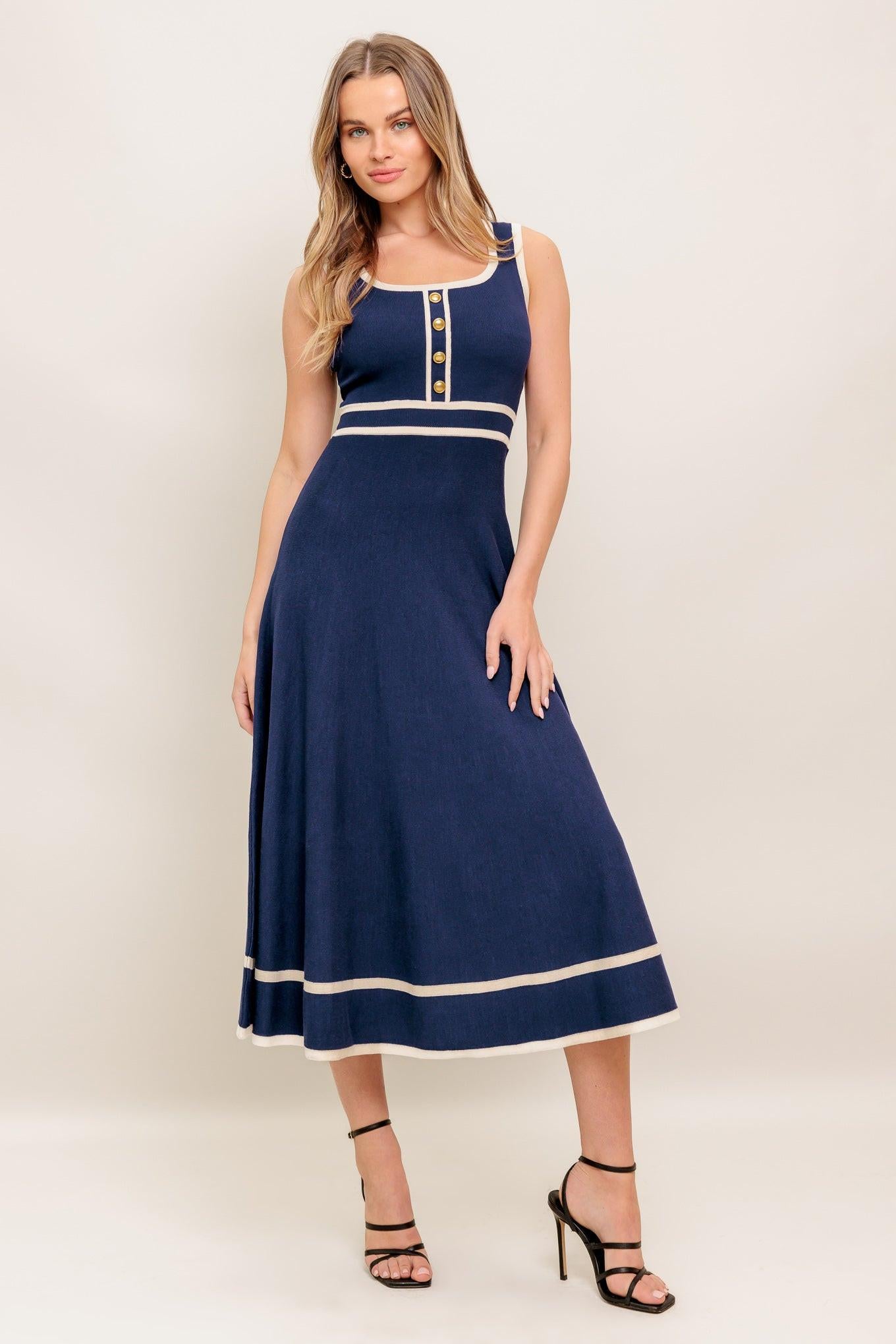 DREAMY DAISY KNIT MIDI DRESS - Glamourous Grace