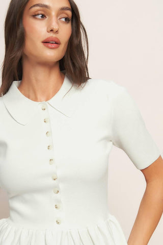 SWEET SERENADE CREAM WOVEN TOP - Glamourous Grace