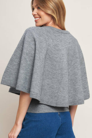 MISTY SHAWL CAPELET SWEATER - Glamourous Grace