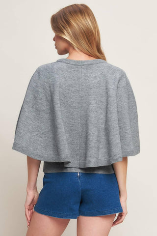 MISTY SHAWL CAPELET SWEATER - Glamourous Grace