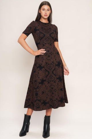 GOTHIC MUSE JACQUARD SWEATER MIDI DRESS - Glamourous Grace