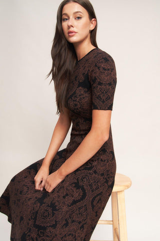 GOTHIC MUSE JACQUARD SWEATER MIDI DRESS - Glamourous Grace