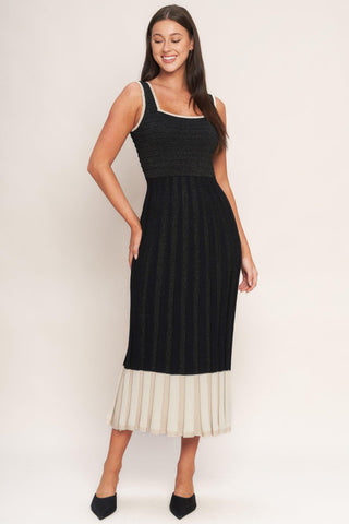 NOIR ÉCLAT SWEATER KNIT MIDI DRESS - Glamourous Grace