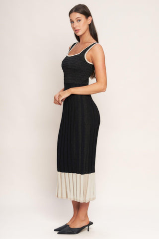 NOIR ÉCLAT SWEATER KNIT MIDI DRESS - Glamourous Grace
