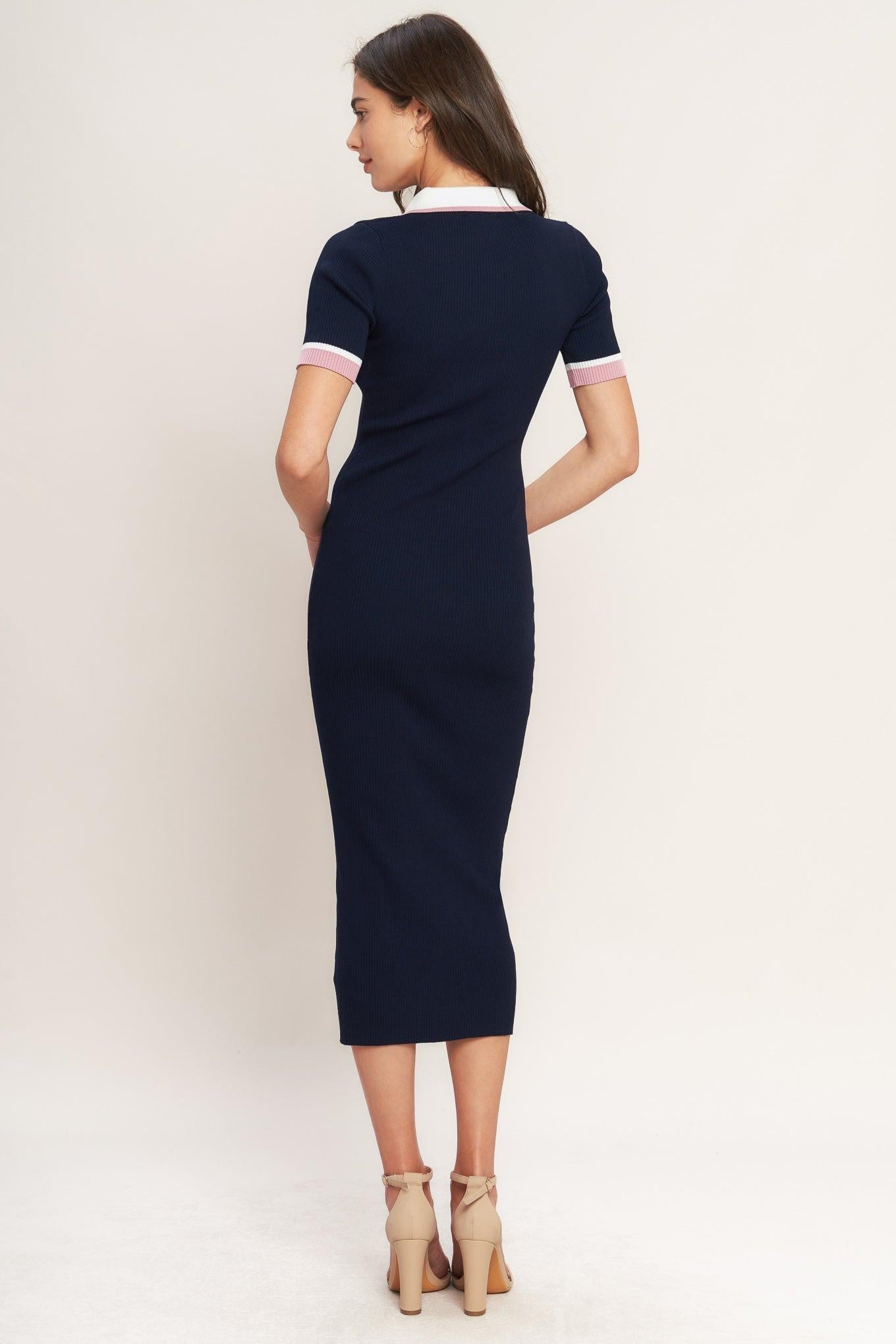 HEELS-READY SILHOUETTE KNIT MIDI DRESS - Glamourous Grace