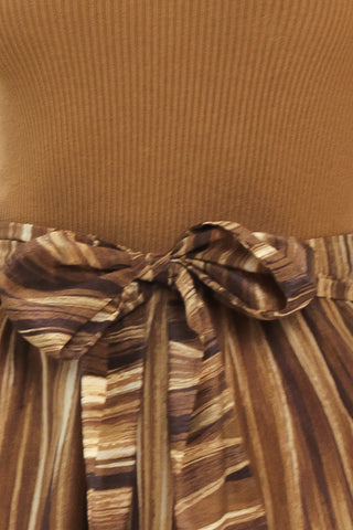 GOLDEN QUILL ROMANCE MIDI DRESS