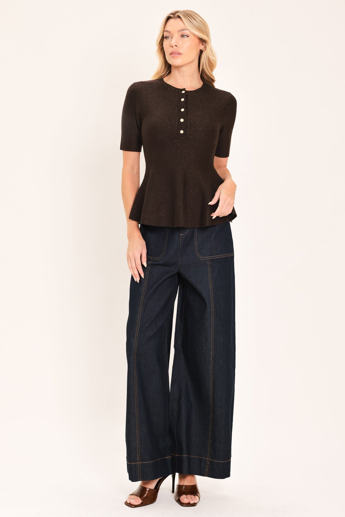 JAVA PEPLUM POLISH SWEATER KNIT TOP - Glamourous Grace