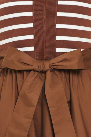 ESPRESSO SAILOR SWEATER WOVEN MIDI DRESS