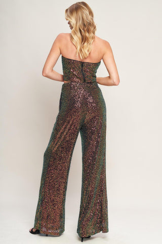 CHARMING COMPOSURE SEQUIN TOP AND BOTTOM SET - Glamourous Grace