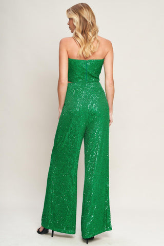 CHARMING COMPOSURE SEQUIN TOP AND BOTTOM SET - Glamourous Grace
