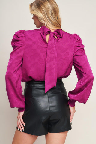STOLEN GLANCES SATIN TOP - Glamourous Grace
