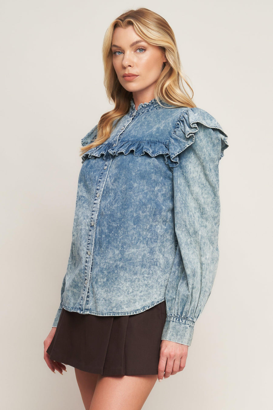 WESTERN CHIC DENIM TOP - Glamourous Grace