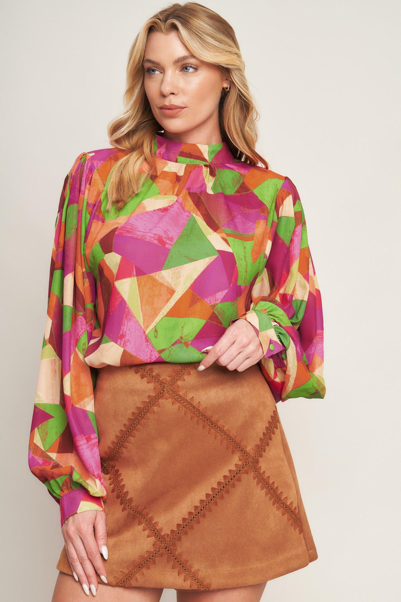 LOOKING AHEAD WOVEN TOP