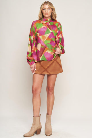 LOOKING AHEAD WOVEN TOP