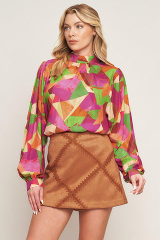 LOOKING AHEAD WOVEN TOP