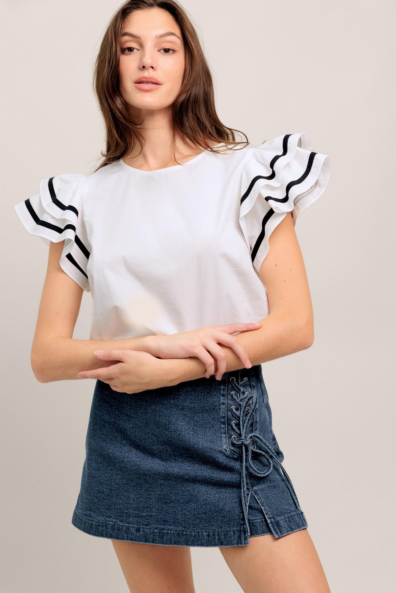 NICE AS CAN BE WOVEN TOP - Glamourous Grace