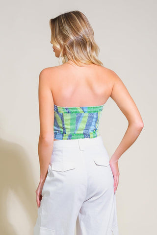 NAVIGATING LIFE DENIM TOP - Glamourous Grace