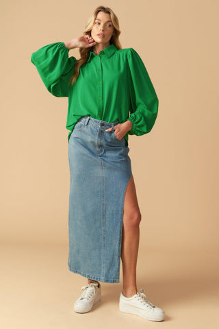 COMFORTABLE CHARM WOVEN TOP - Glamourous Grace
