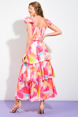 ABSOLUTE EDGE PINK WOVEN TOP AND SKIRT - Glamourous Grace