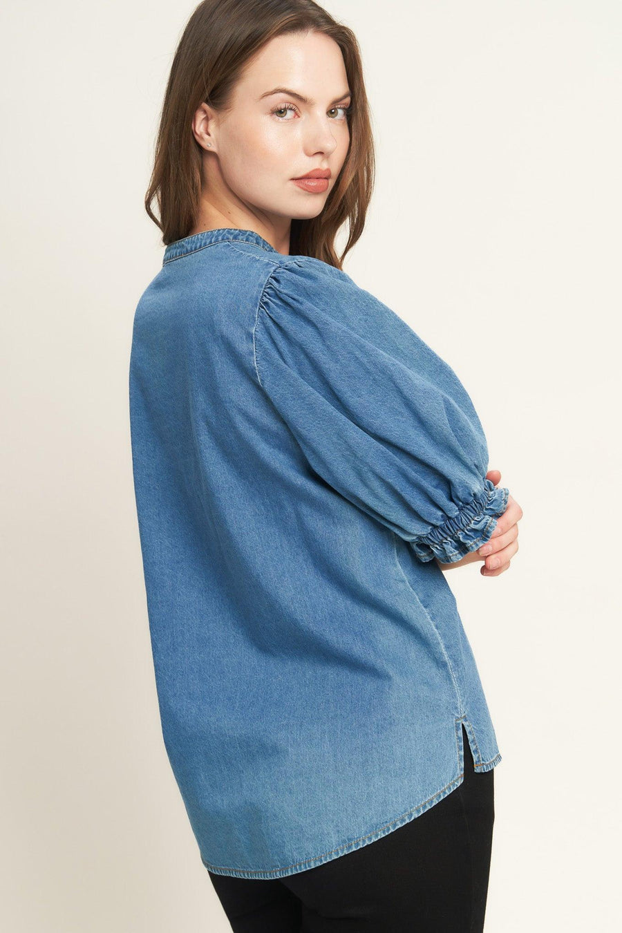 CLOSER TO YOU DENIM TOP - Glamourous Grace