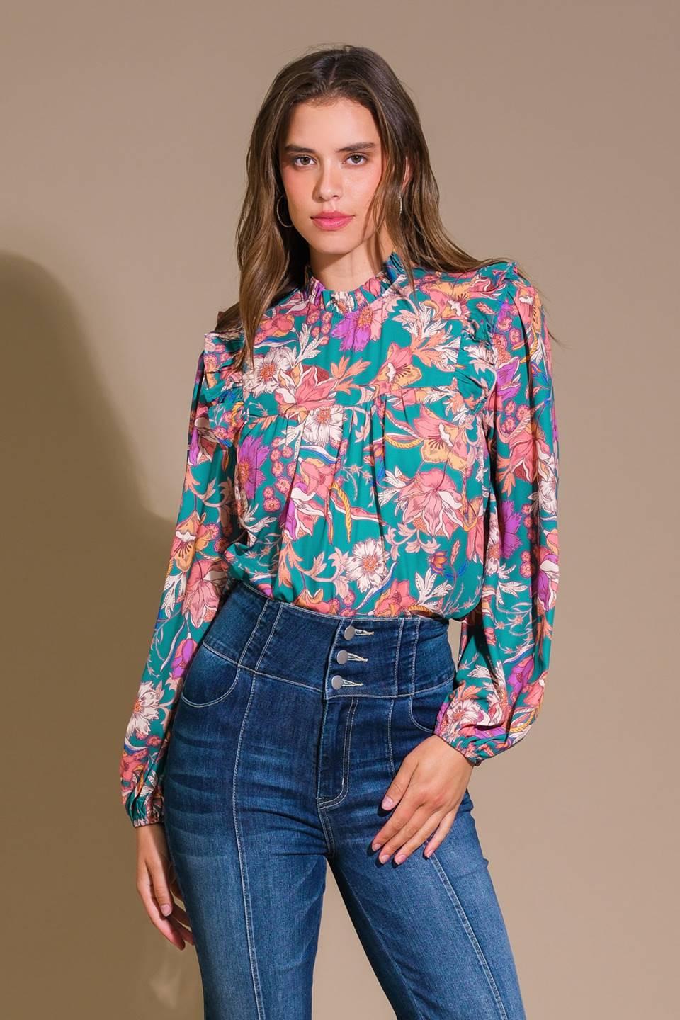 UNFORGETTABLE COMPOSURE WOVEN TOP - Glamourous Grace