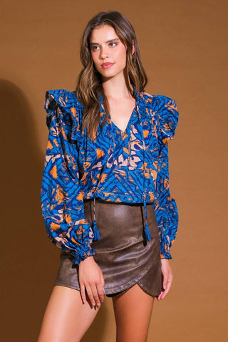 EAGLE CREST WOVEN TOP - Glamourous Grace