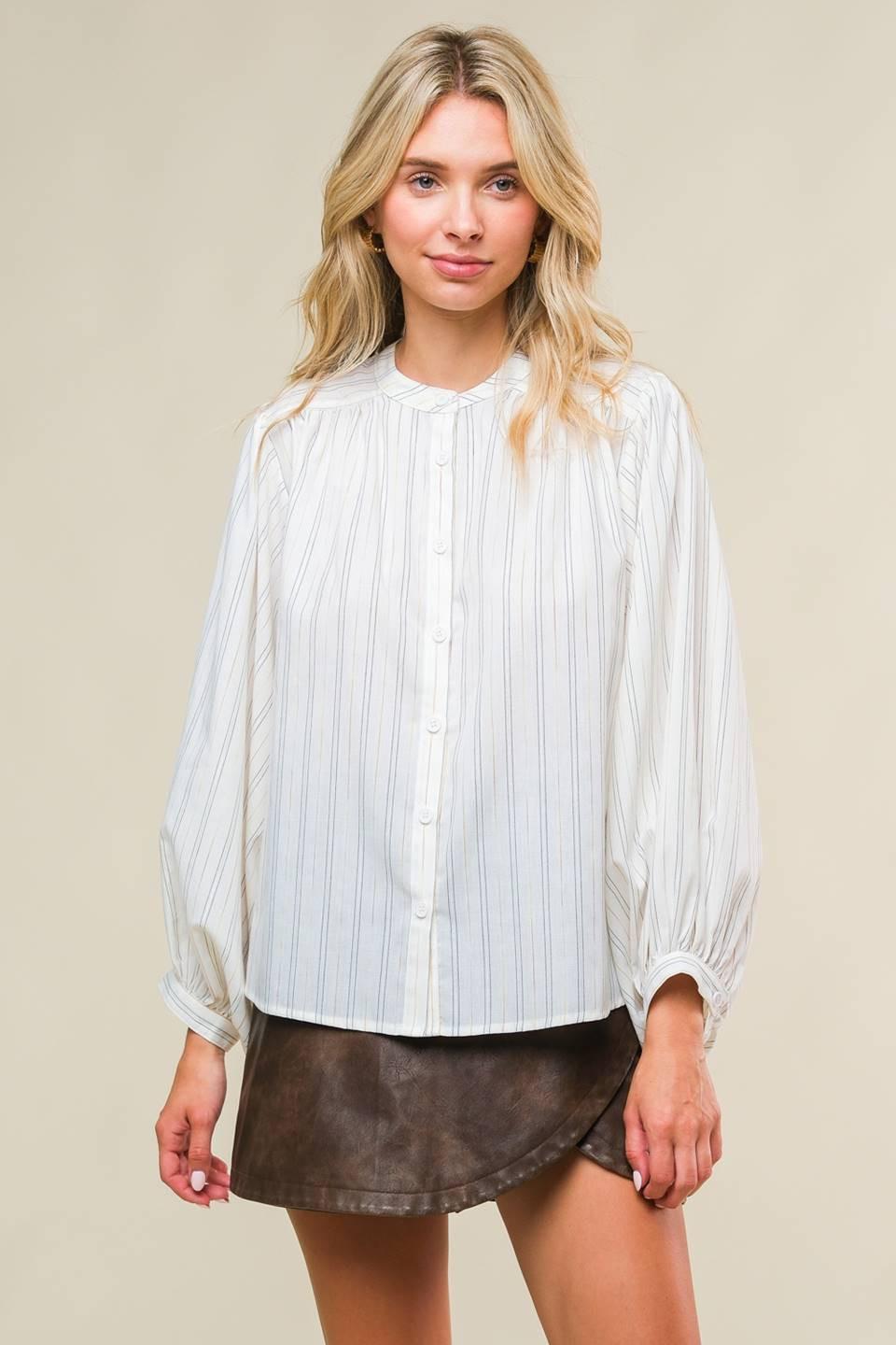 CLEAN AESTHETIC WOVEN TOP - Glamourous Grace