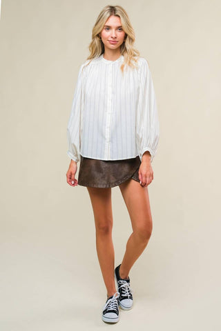 CLEAN AESTHETIC WOVEN TOP - Glamourous Grace