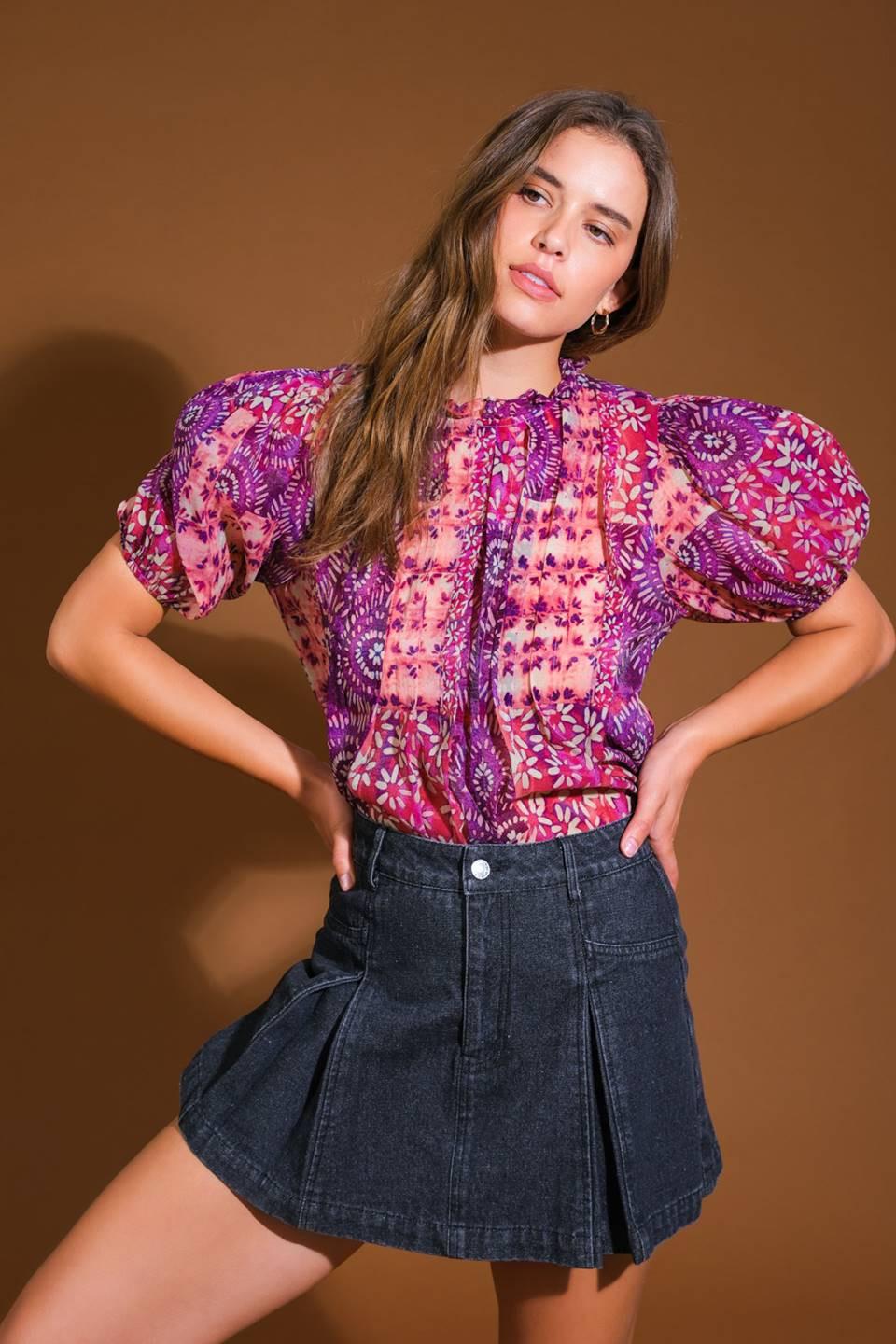 SPECIAL MOMENT WOVEN TOP - Glamourous Grace