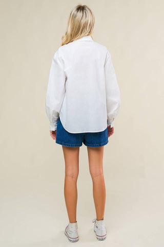 REFINED BREEZE BUTTON-UP TOP - Glamourous Grace