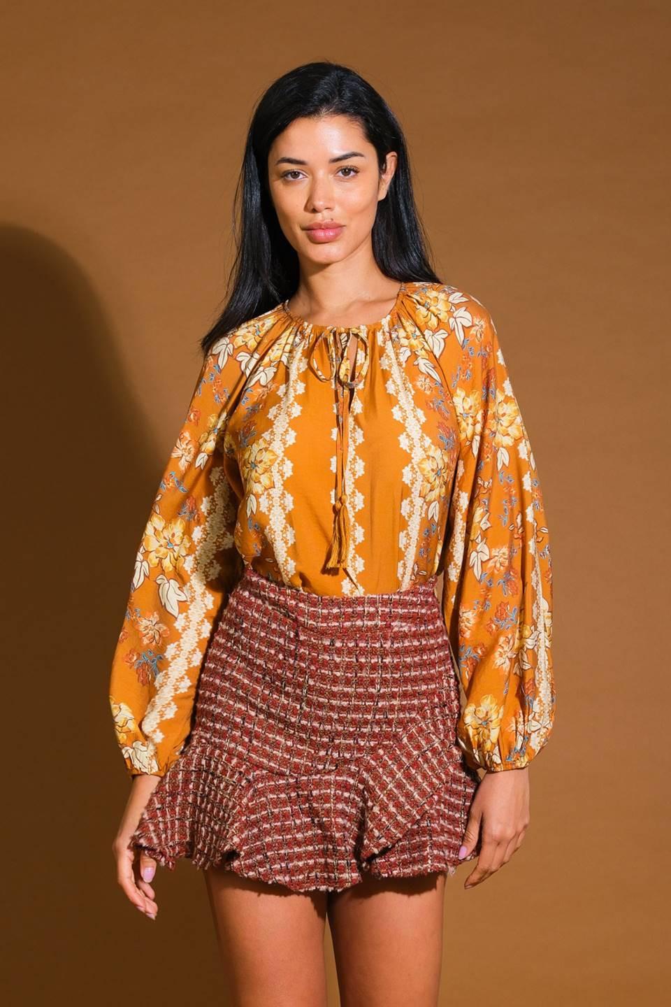 OVER THE HILLS WOVEN TOP - Glamourous Grace
