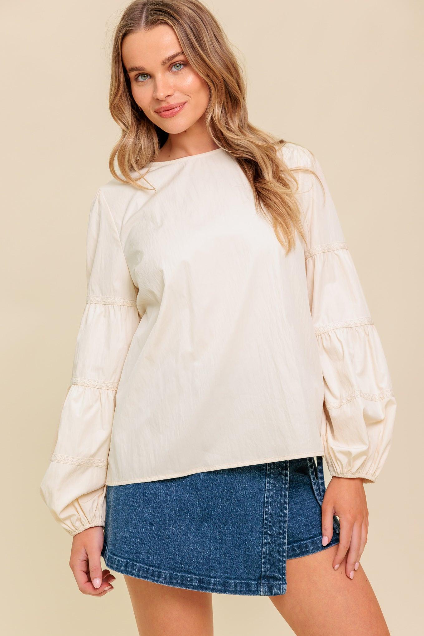 WAVERLY MILLS WOVEN TOP - Glamourous Grace